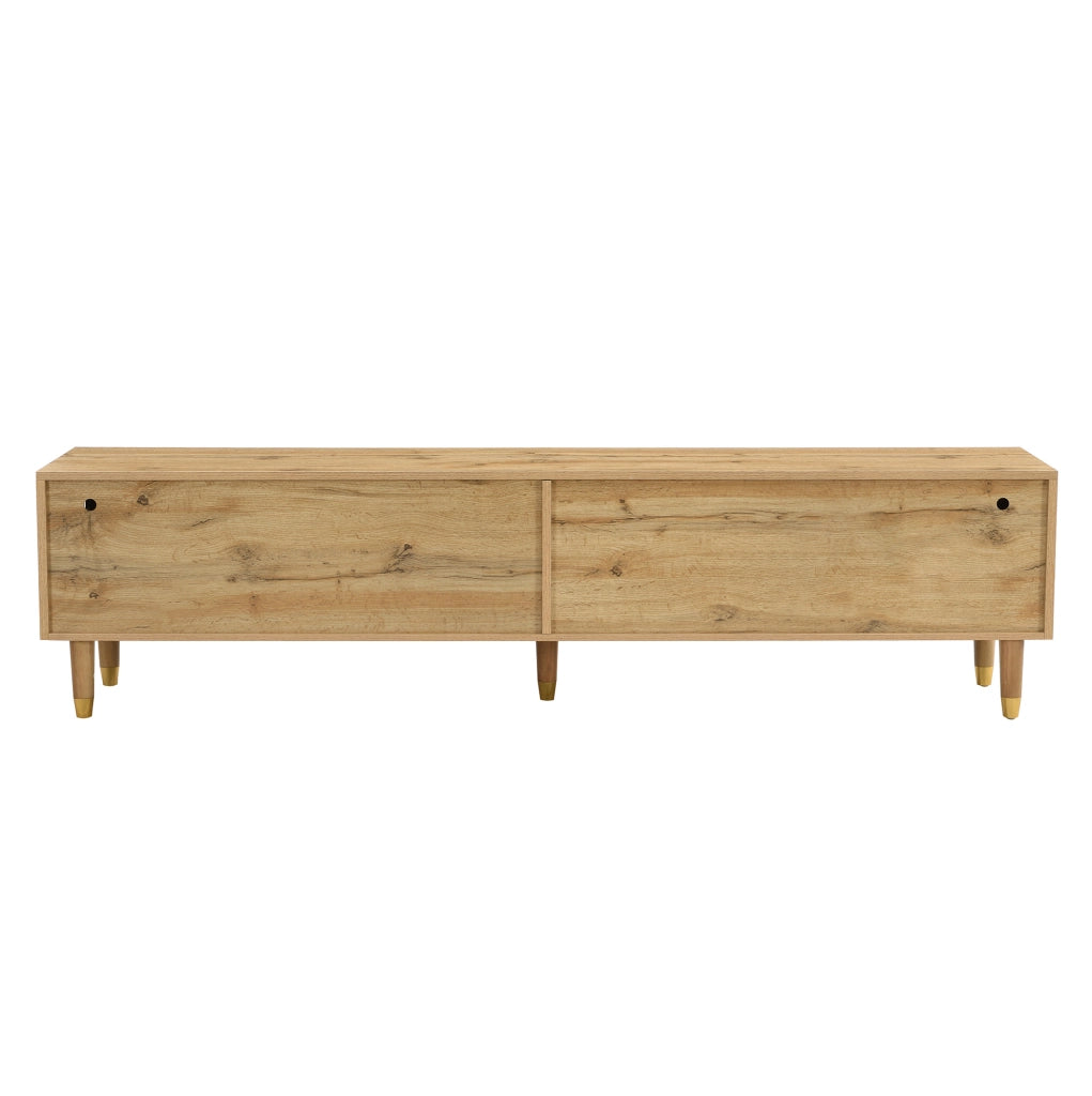 Mobile TV ULEVR 178x35x45 cm con 4 cassetti e passacavi, MDF effetto legno