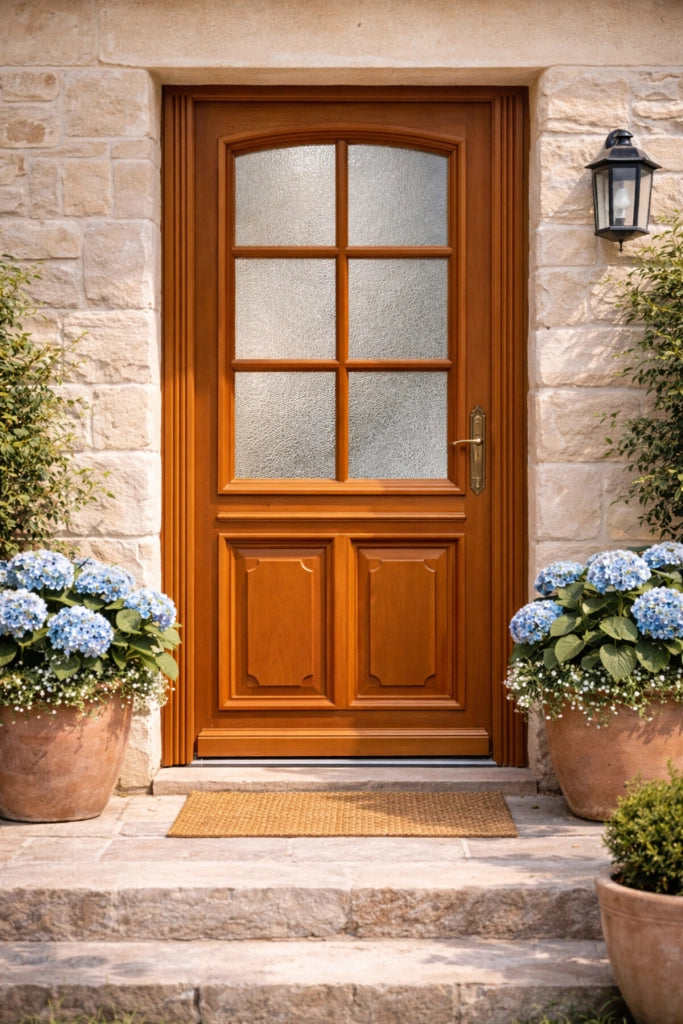Porta d'ingresso in legno Exo modello 'Marine' 200X80 a sinistra a spinta senza maniglia