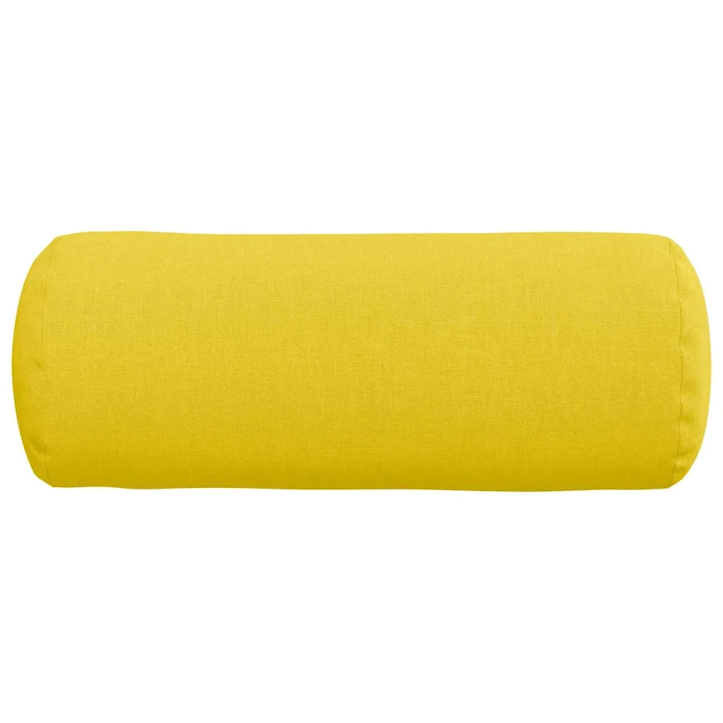 Cuscini a rullo 2 pz | Cuscini per sedie Giallo Chiaro ? 15 x 40 cm Tessuto