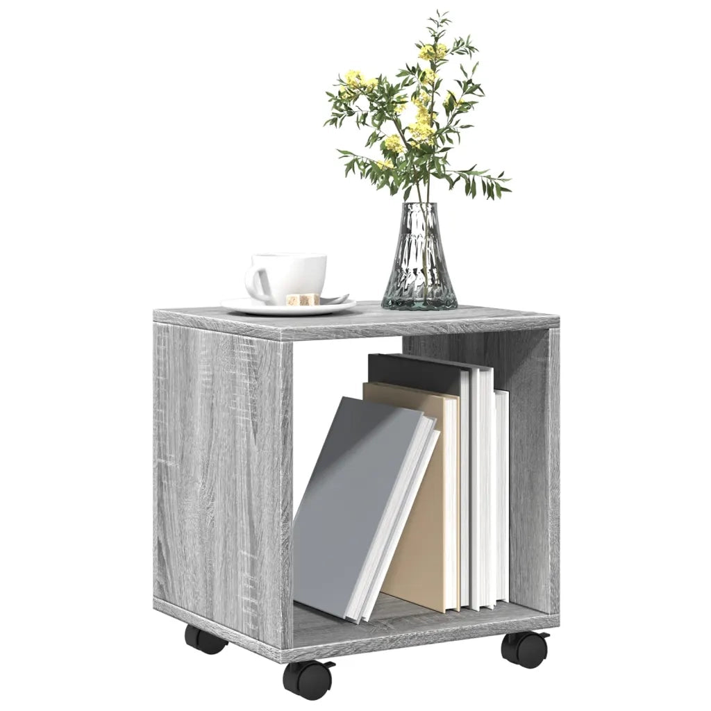 Mobiletto con Ruote Grigio Sonoma 37x33x42,5 cm in Truciolato 853133