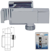 Trade Shop - Miscelatore Per Doccia A Incasso Parete Con Supporto Doccetta Quadrato Art.59506 -