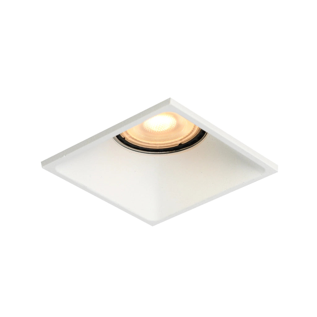 Faretto incasso quadrato bianco sabbiato GU10 10W Italux