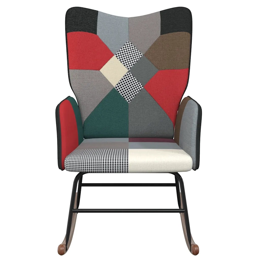 Sedia a Dondolo in Tessuto Patchwork cod mxl 52228