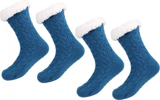 Calze per la casa - 2 Pair - Calze per donne - Anti Slip Calze - Calze in pile - Calze spesse - Dimensione unica - 35-40 - Calze spesse - Calze per letto - Calze soffici - Calze riscaldanti - Calze imbottite - Calze per inverno - Regalo - Natale