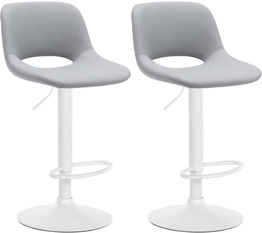 2er Set Barhocker Camden Kunstleder weiЯ