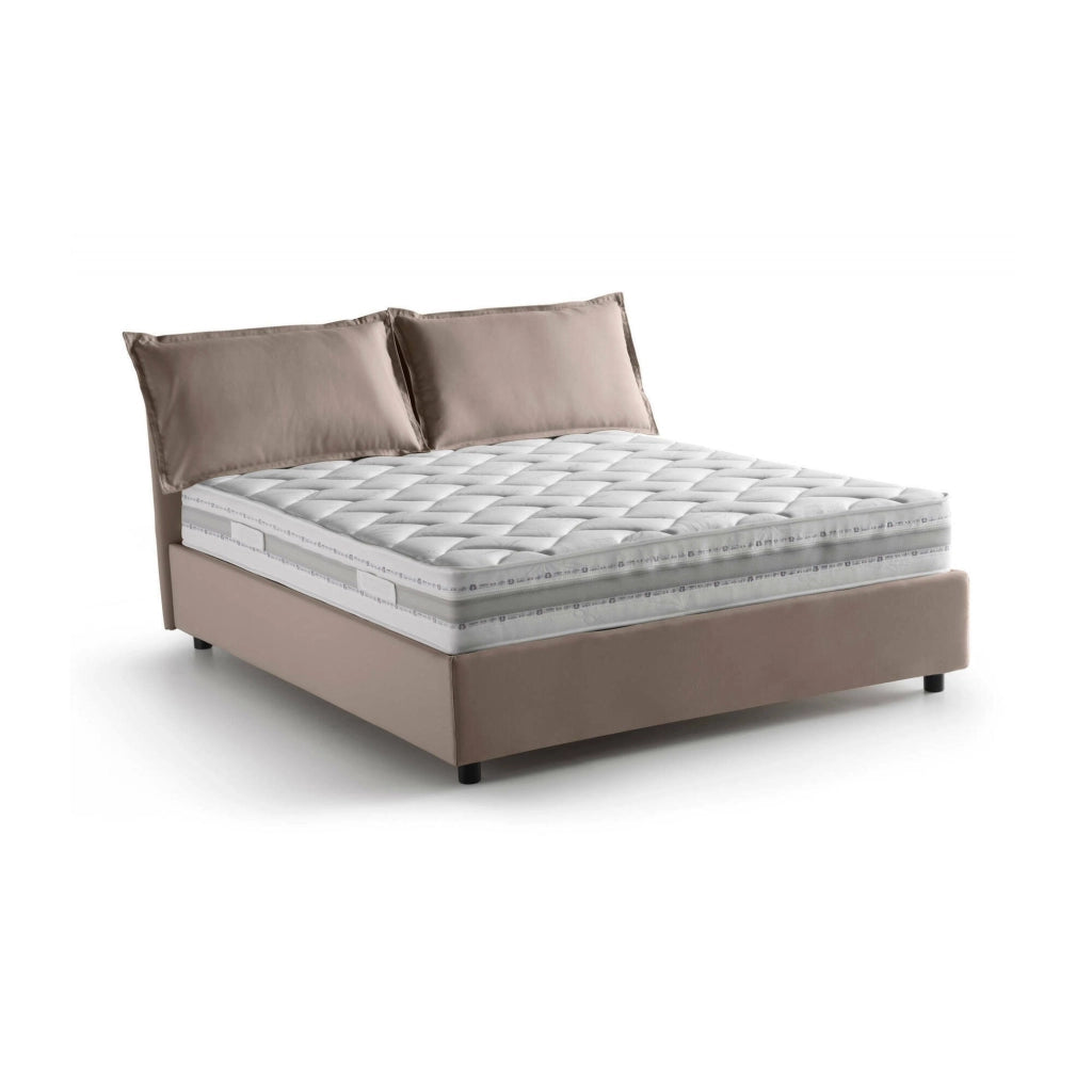 Letto Matrimoniale Amelinda, Letto Matrimoniale Materasso Incluso Made in Italy, Grigio Tortora\