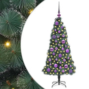 Albero di Natale artificiale pre-illuminato con set di palle-Albero Natalizio 781460