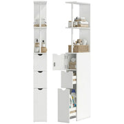 Colonna bagno con cassetti e ripiani ¨C Xylo ¨C bianco 15x33x136,8 cm