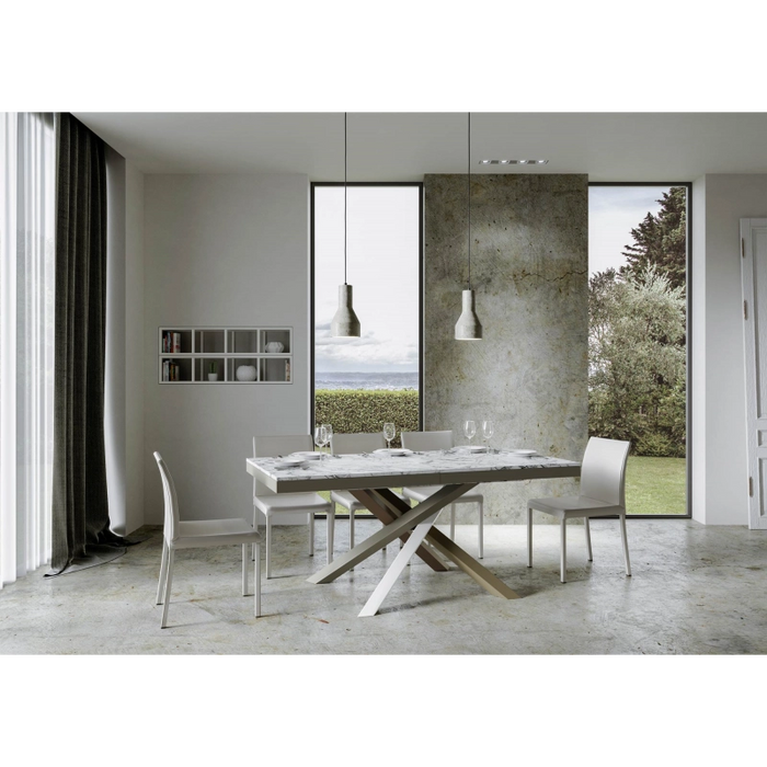 Tavolo allungabile 90x120/224 cm Volantis Evolution telaio Multicolor - Bianco Frassino