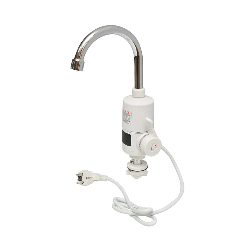 Rubinetto Acqua Calda Istantanea Scaldabagno elettrico istantaneo con display digitale, 3000W, 220V, 35-55 gradi, IPX4 Rubinetto elettrico per cucina, giardino, bagno, campeggio