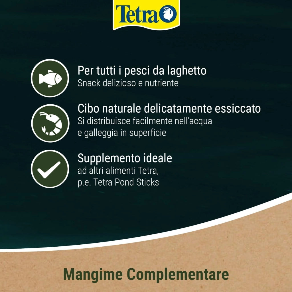 Tetra Pond Shrimp Mix 1L - Snack naturale di gamberetti per pesci da laghetto