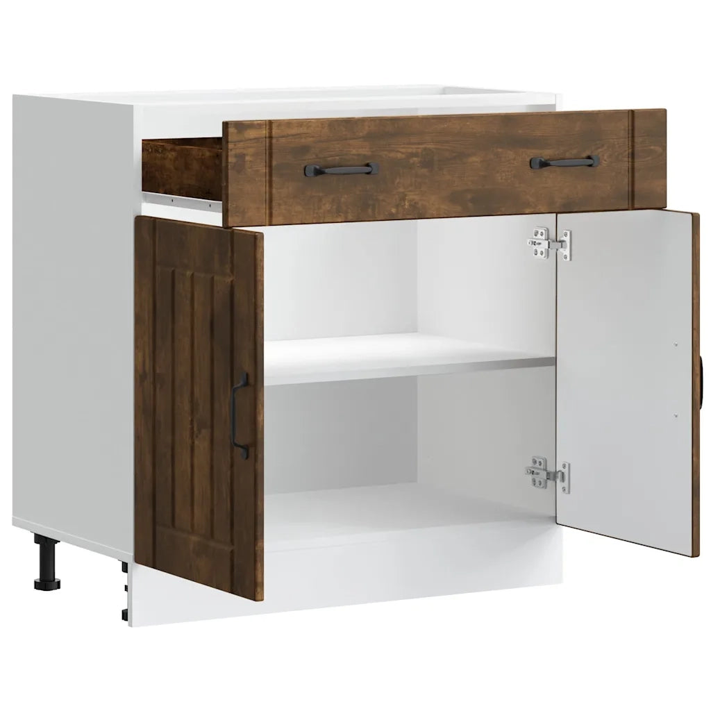 Base da Cucina Lucca Rovere Fumo in Legno Multistrato