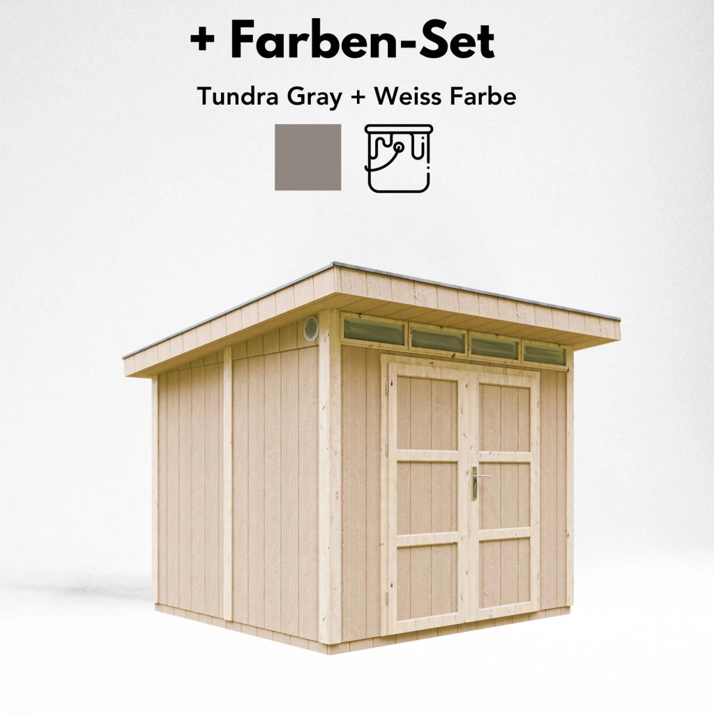 Casetta da Giardino di QUALIT? PREMIUM 5,9m?²-L279xW293cm - TIMBELA M903A-TUNDRA GREY