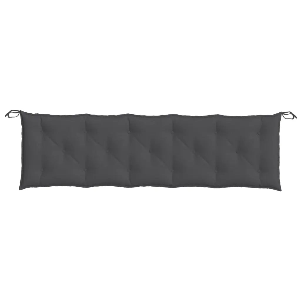 Cuscini Panca Giardino 2pz Antracite MÃ©lange 180x50x7cm Tessuto