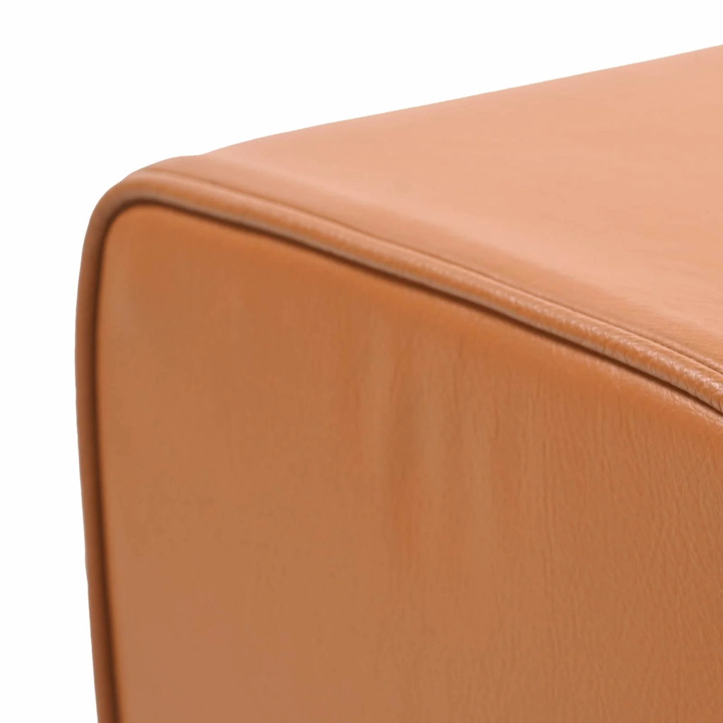 panchina 110 x 30 x 45 cm Pelle Vera Marrone 42042111