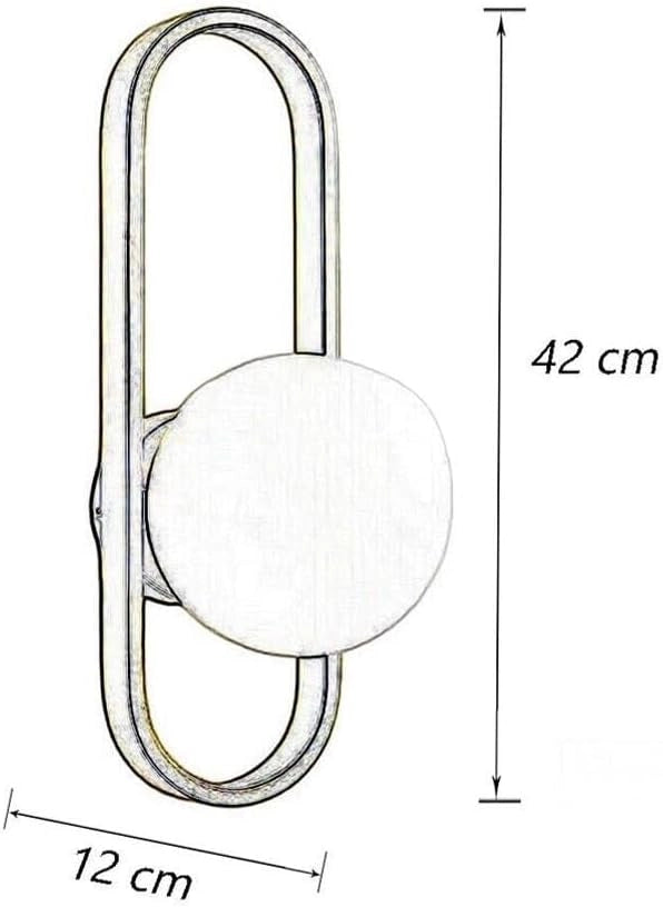 Applique da Parete Moderna, Struttura in Metallo Dorato con Globo di Vetro Opalino, Attacco per Lampadina G9 (Non Inclusa), Lampada da Muro per Soggiorno, Camera da Letto, Corridoio