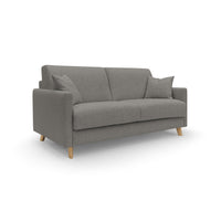 Edgar Divano letto matrimoniale in tessuto felis impermeabile T03 180 cm (mat. 140x197) talpa