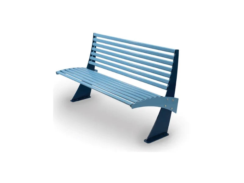 Panca Shogun 551 metallo zincato schienale verniciata 150x60x85h colori vari - RAL 5001/RAL 5024