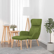 Poltrona Relax con Poggiapiedi Verde Chiaro in Velluto 3097823