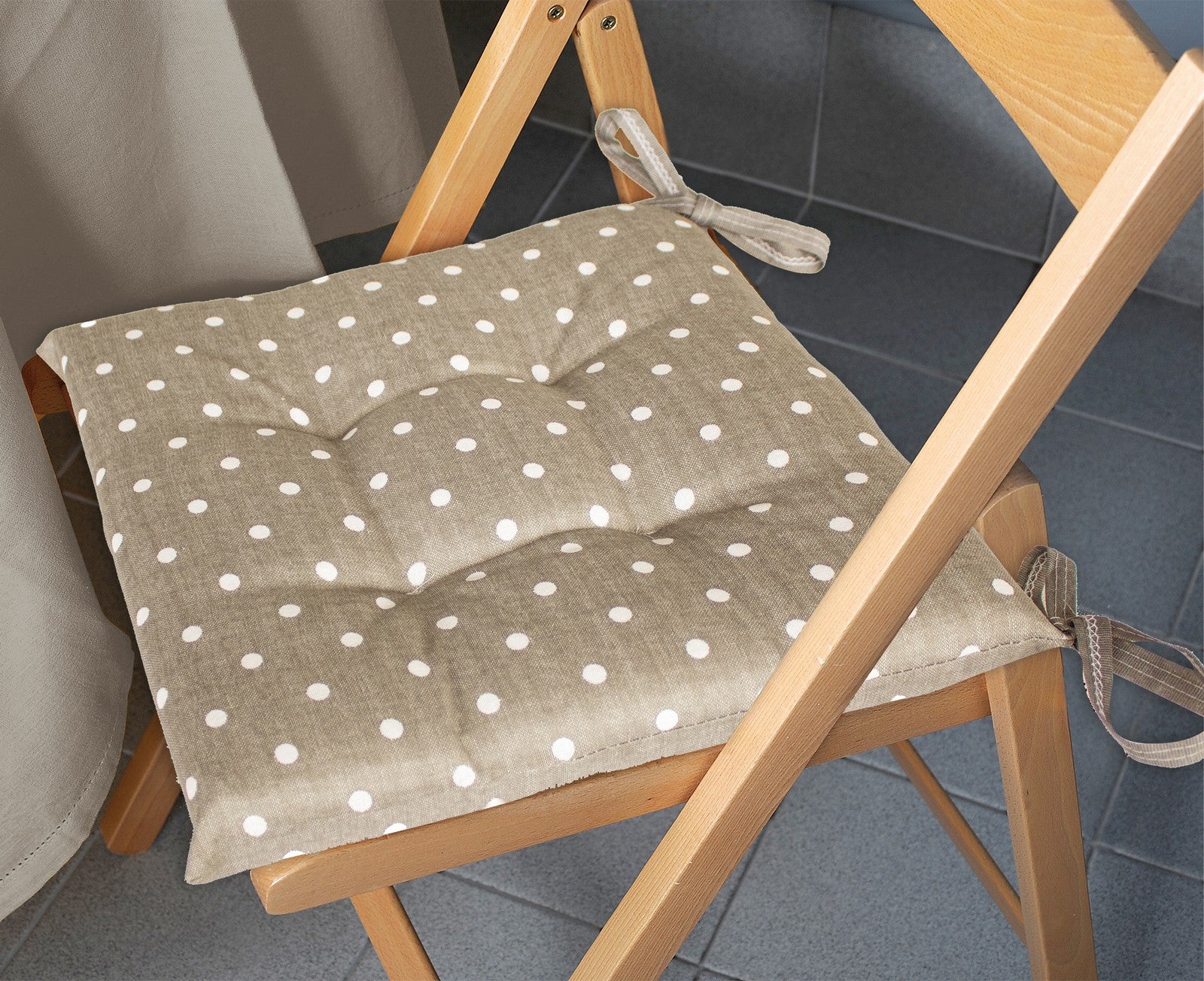 cuscino creta cm.40x40x5 pois tortora 1808 cod:ferx.6402