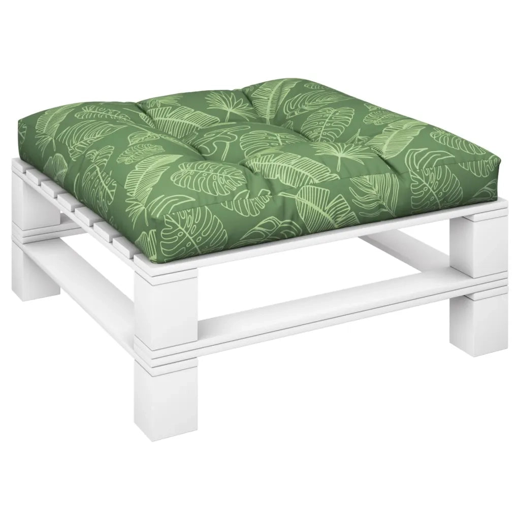 Cuscino per Pallet con Motivo a Foglie 70x70x12 cm in Tessutocod mxl 94394