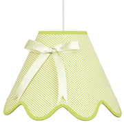 Lampada a sospensione Candellux Lola verde/bianca Ø40 E27