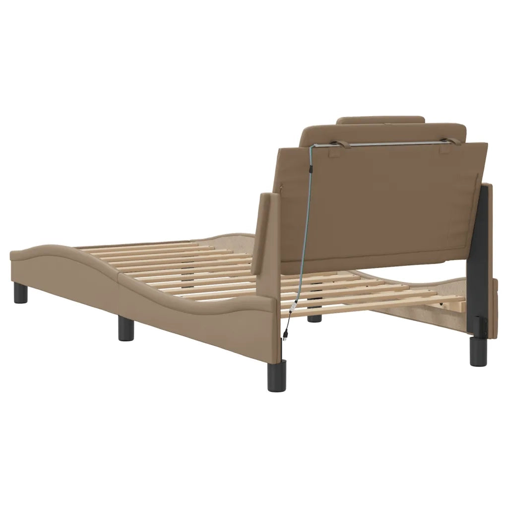 Giroletto Viana con LED senza Materasso Cappuccino 80x200 cm 3213984