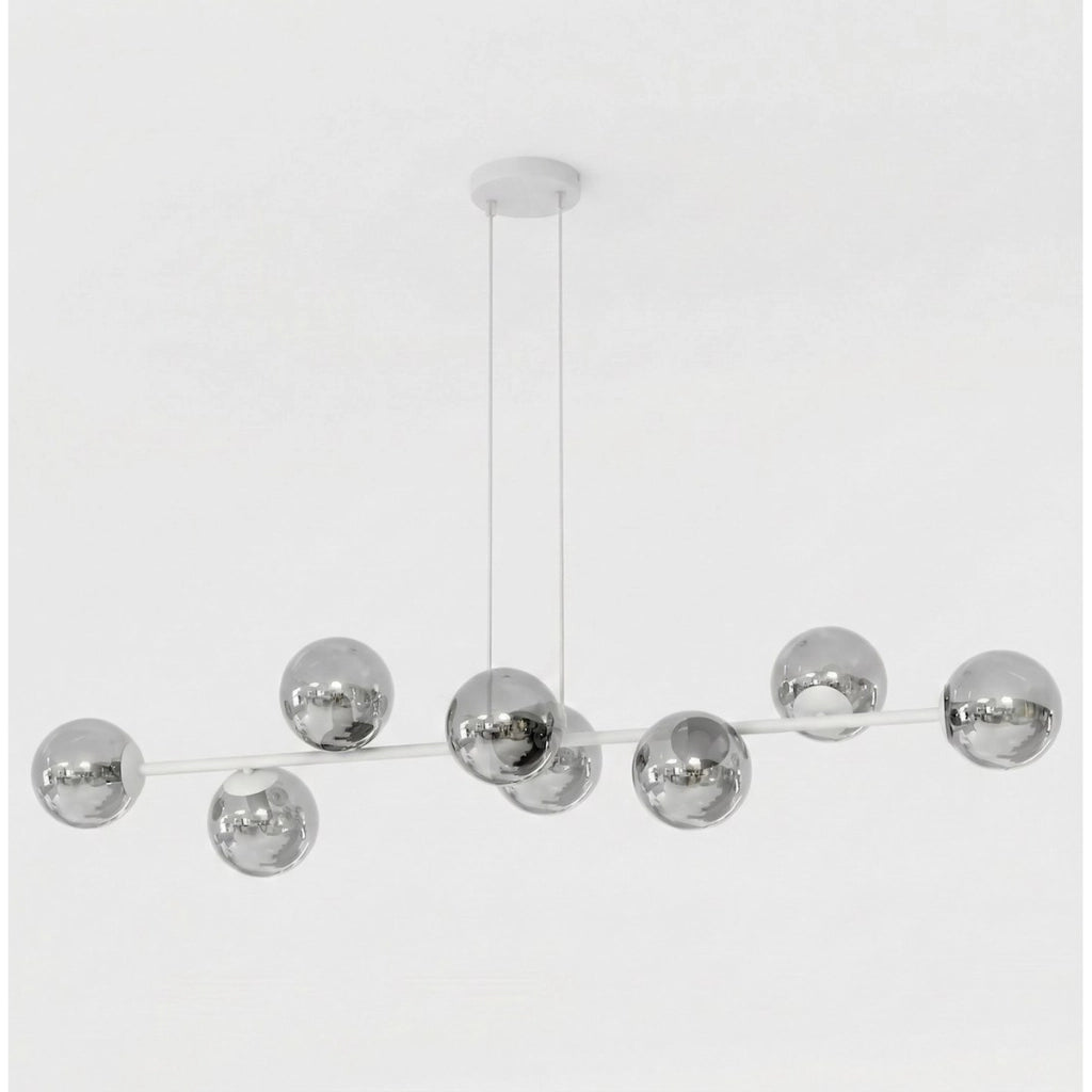 Lampada a sospensione Magnus in acciaio grigio grafite
