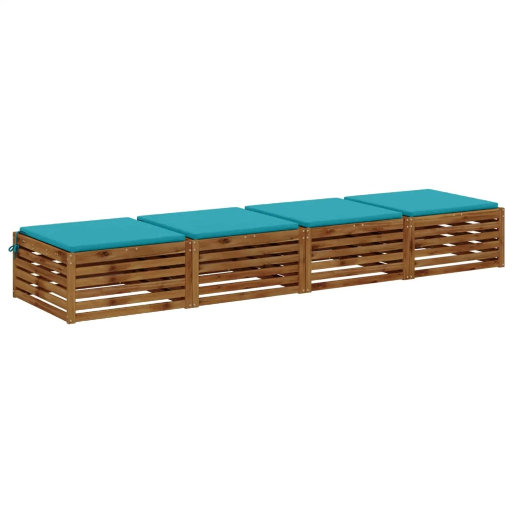 Cuscini per Sedia in 4 Pezzi SOEST 4 pz 100% Poliestere 944814