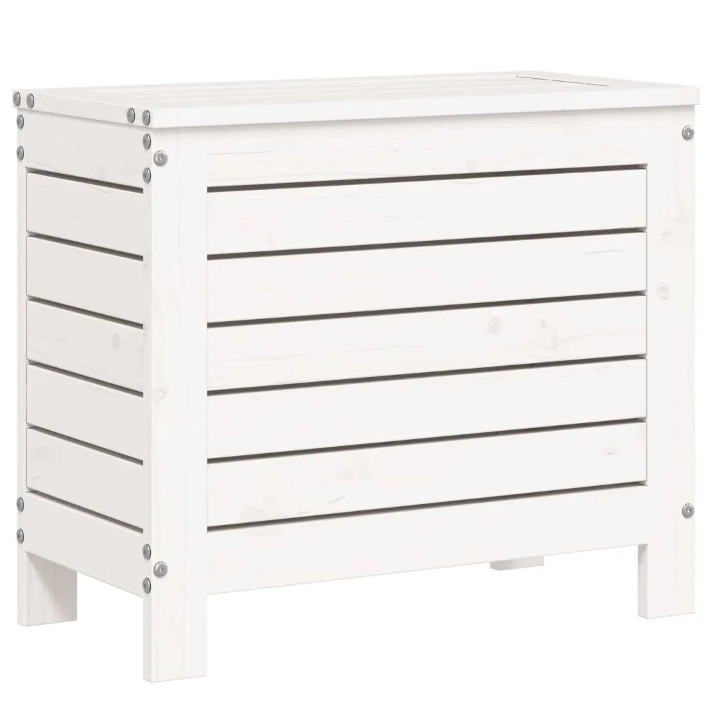 Set Divani da Giardino 7 pz Bianco in Legno Massello di Pino 3250525