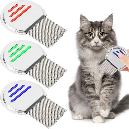 Set di Lisciatura Metallica - Design Anti-Slittamento Finissimo - Per la Rimozione di Punte e di Pelo - Adatto a Tutti i Tipi di Capelli - Set da 3 Pezzi