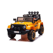 Macchina Elettrica per Bambini Fuoristrada Adventure 12V con Telecomando Giallo