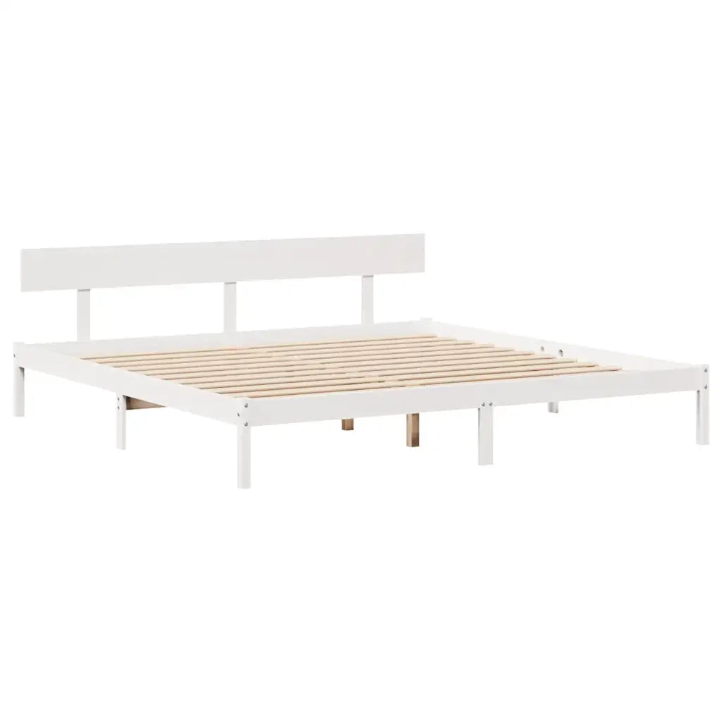 vidaXL Letto senza Materasso Bianco 180x200 cm Legno Massello di Pino