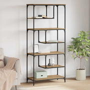 Libreria-Scaffale per Libri-Mobile di Stoccaggio rovere artigianale 81 x 36 x 176 cm Legno multistrato