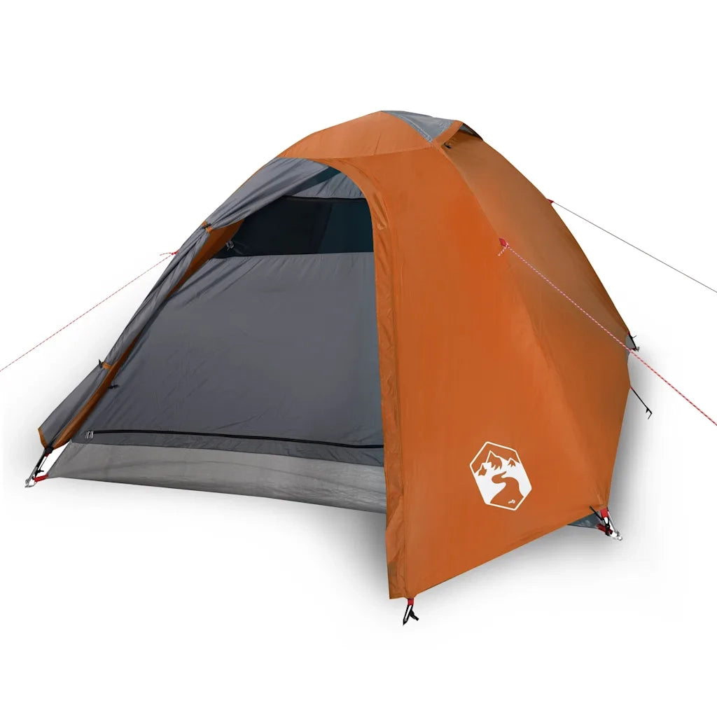 Tenda da Campeggio a Cupola 3 Persone Arancione Impermeabile 94333