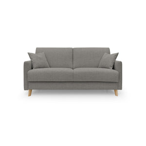 Edgar Divano letto matrimoniale in tessuto felis impermeabile T03 180 cm (mat. 140x197) talpa