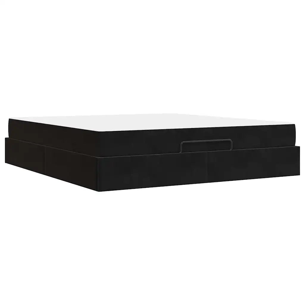 vidaXL Struttura del letto Nero 180 x 200 cm Velluto