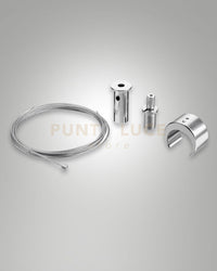 6404-50-022 KIT MONO SOSPENSIONE ALLUMINIO NATURALE PER SHARON