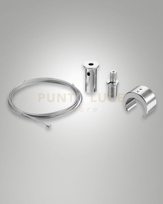 6404-50-022 KIT MONO SOSPENSIONE ALLUMINIO NATURALE PER SHARON