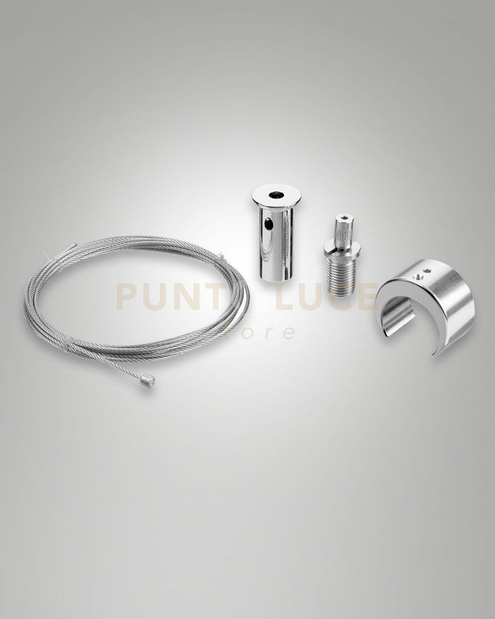 6404-50-022 KIT MONO SOSPENSIONE ALLUMINIO NATURALE PER SHARON