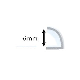 Capsula per profilo jolly proteggi angolo in pvc bianco : Modello - 8MM BIANCO