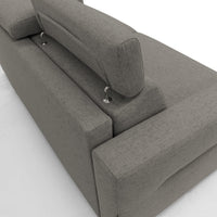 Avalon Divano letto con materasso H18 180 cm (mat. 120x197 cm) talpa