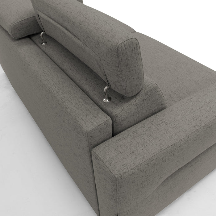 Avalon Divano letto con materasso H18 200 cm (mat. 140x197 cm) marrone