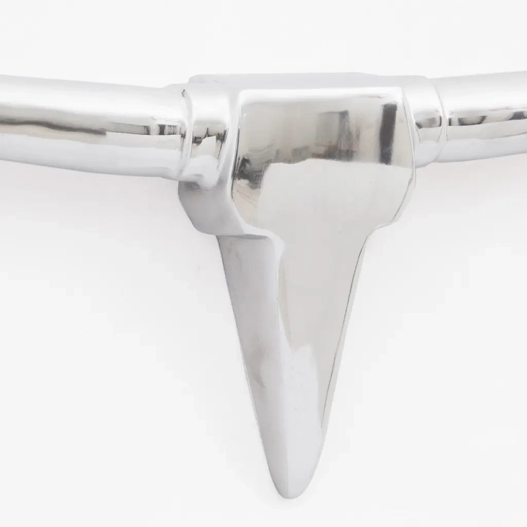 Decorazione da Parete Testa di Toro in Alluminio Argento 96 cm