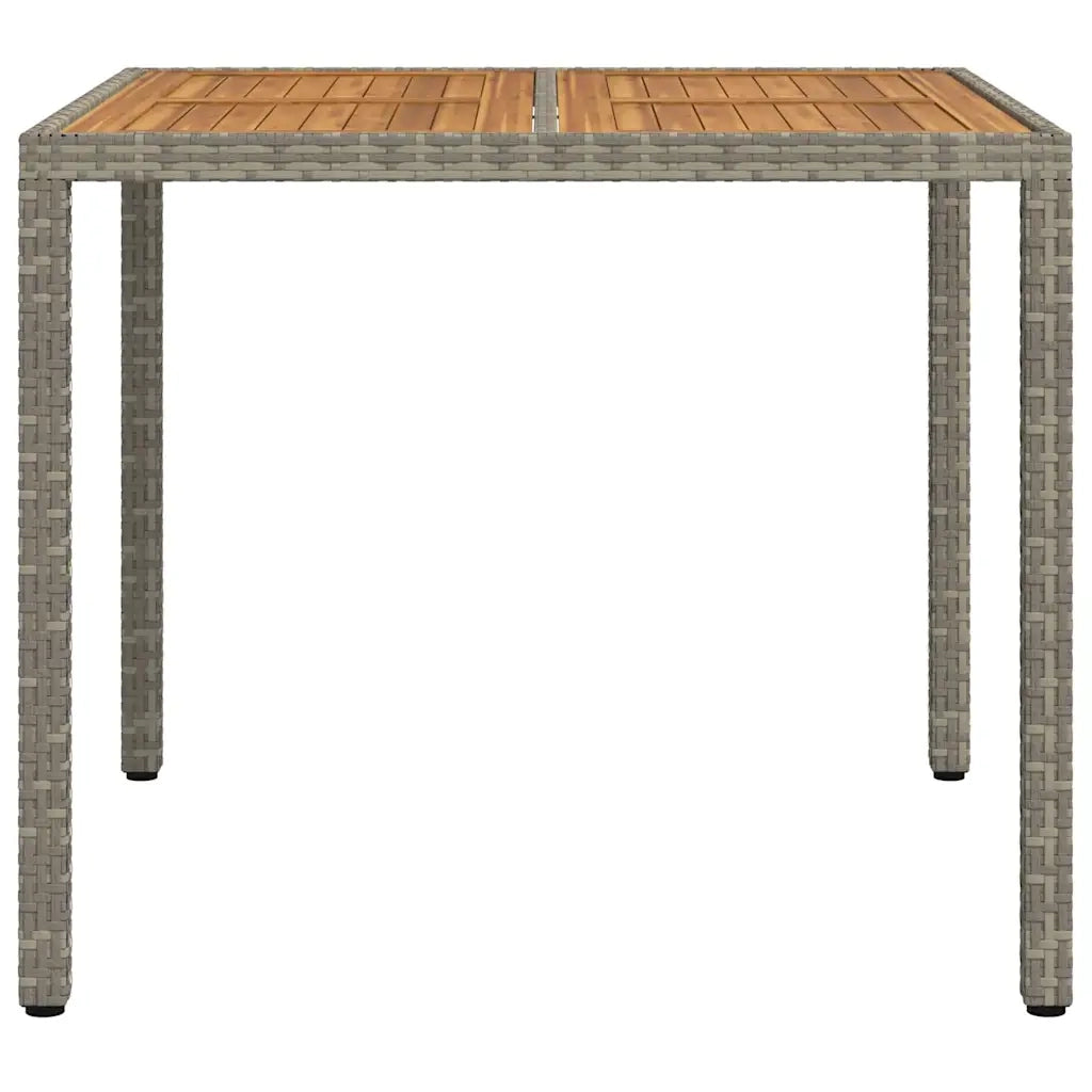 Tavolo da Giardino Grigio 90 x 90 x 75 cm polyrattan 362538