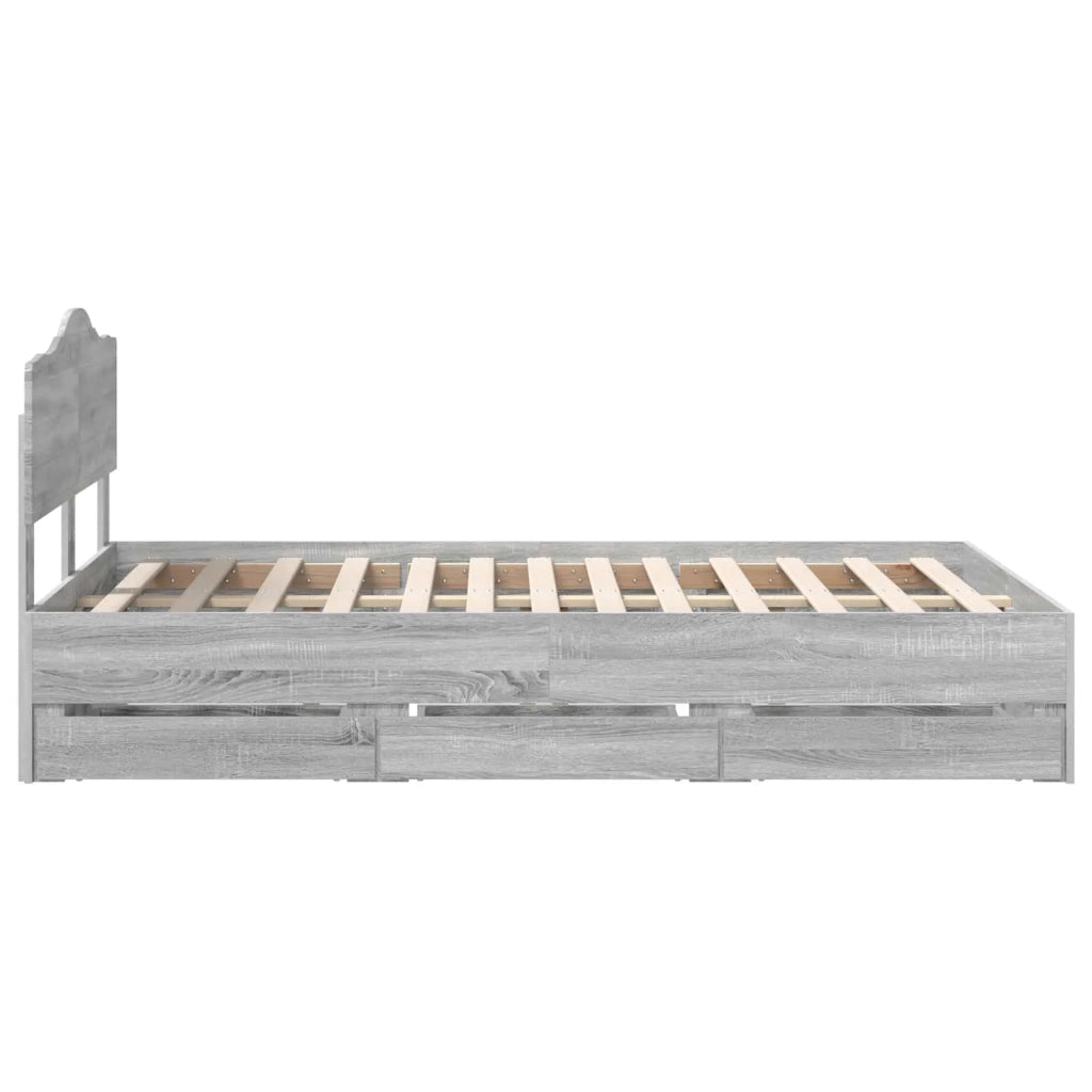 Struttura del letto con cassetto Grigio Sonoma 120 x 190 cm 3413031