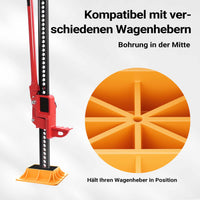 Farm Jack – Multi-Purpose Set for ATVs/Trailers, High Lift Jack for up to 3000 kg with Base Plate, Bumper Lift Attachment, Winch Clamp and Wheel Lifting Attachment