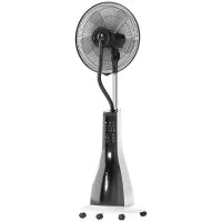 Ventilatore a Nebulizzazione da 3L a 3 Modalità e 3 Velocità, in Plastica e Metallo, 50x40x125 cm, Bianco e Nero