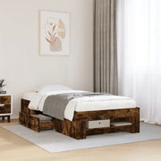 Giroletto senza Materasso Rovere Fumo 90x200 cm in Truciolato 3295496
