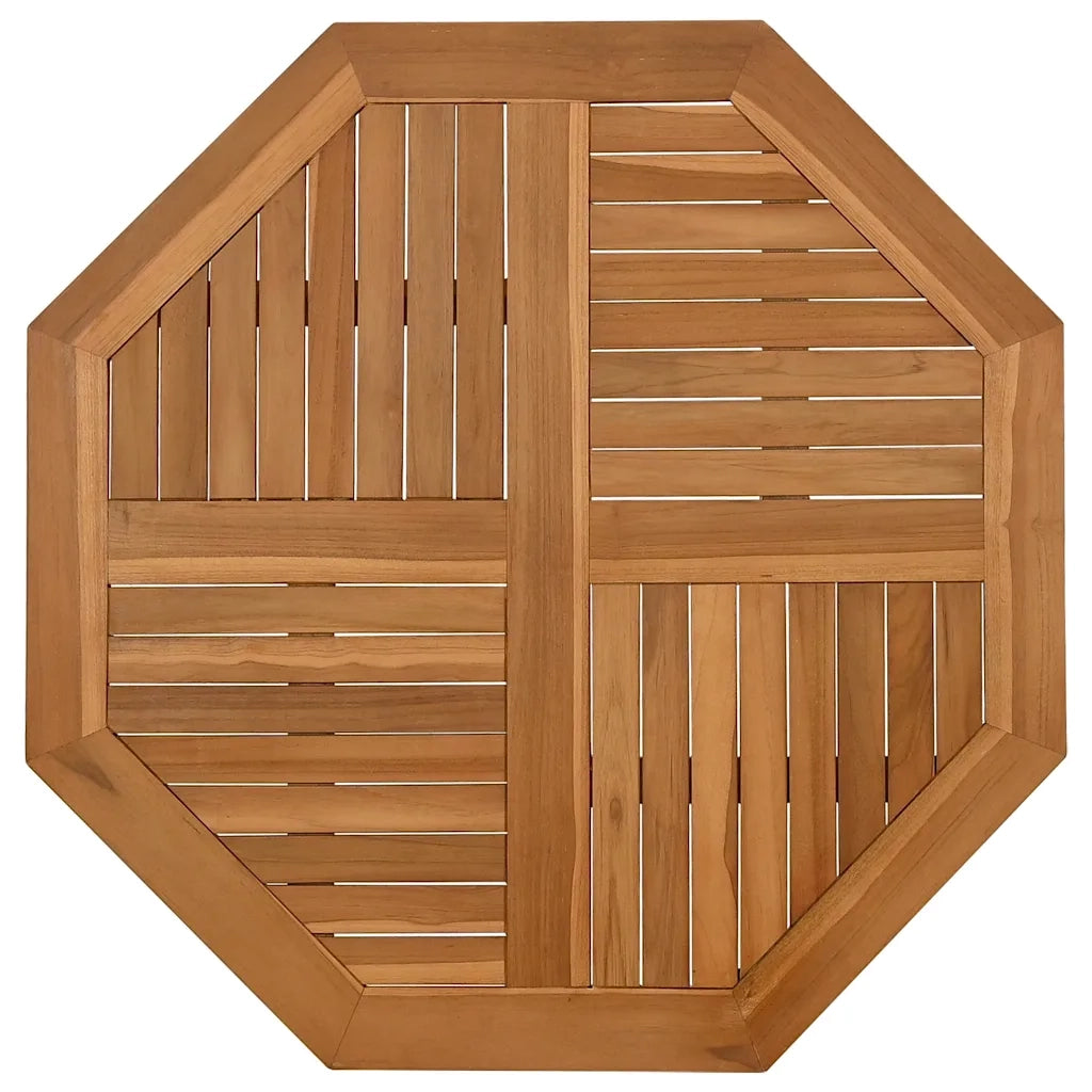 Piano per Tavolo 90x90x2,5 cm Ottagonale Legno Massello di Teak